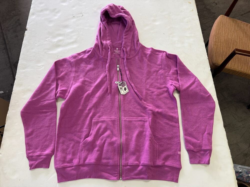 Soft Serve Clothing Cloud Cotton Full Zip Hoodie Large Grape Juice Purple NWT